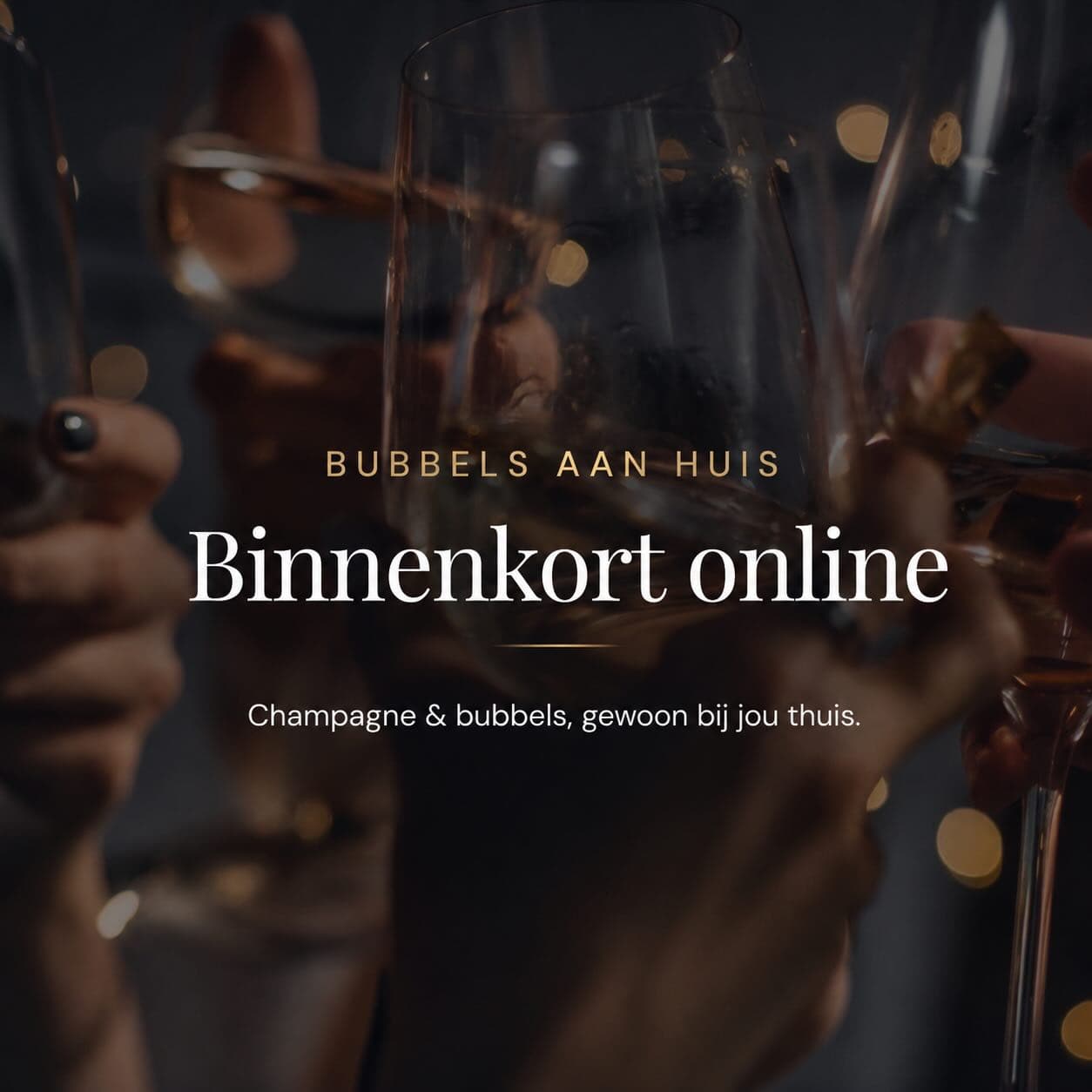Achter de schermen leggen we de laatste hand aan Bubbels aan Huis.
Binnenkort bestel je jouw favoriete champagne en bubbels gewoon vanuit huis.

Voor feestjes, cadeaus of gewoon dat ene moment dat nét wat feestelijker mag zijn. 🥂🍾