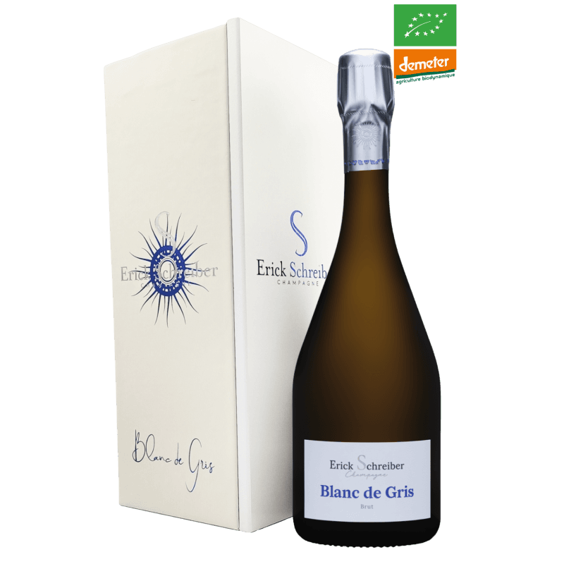 Champagne Erick Schreiber - Blanc de Gris Jaargang 2016 geschenkverpakking premium